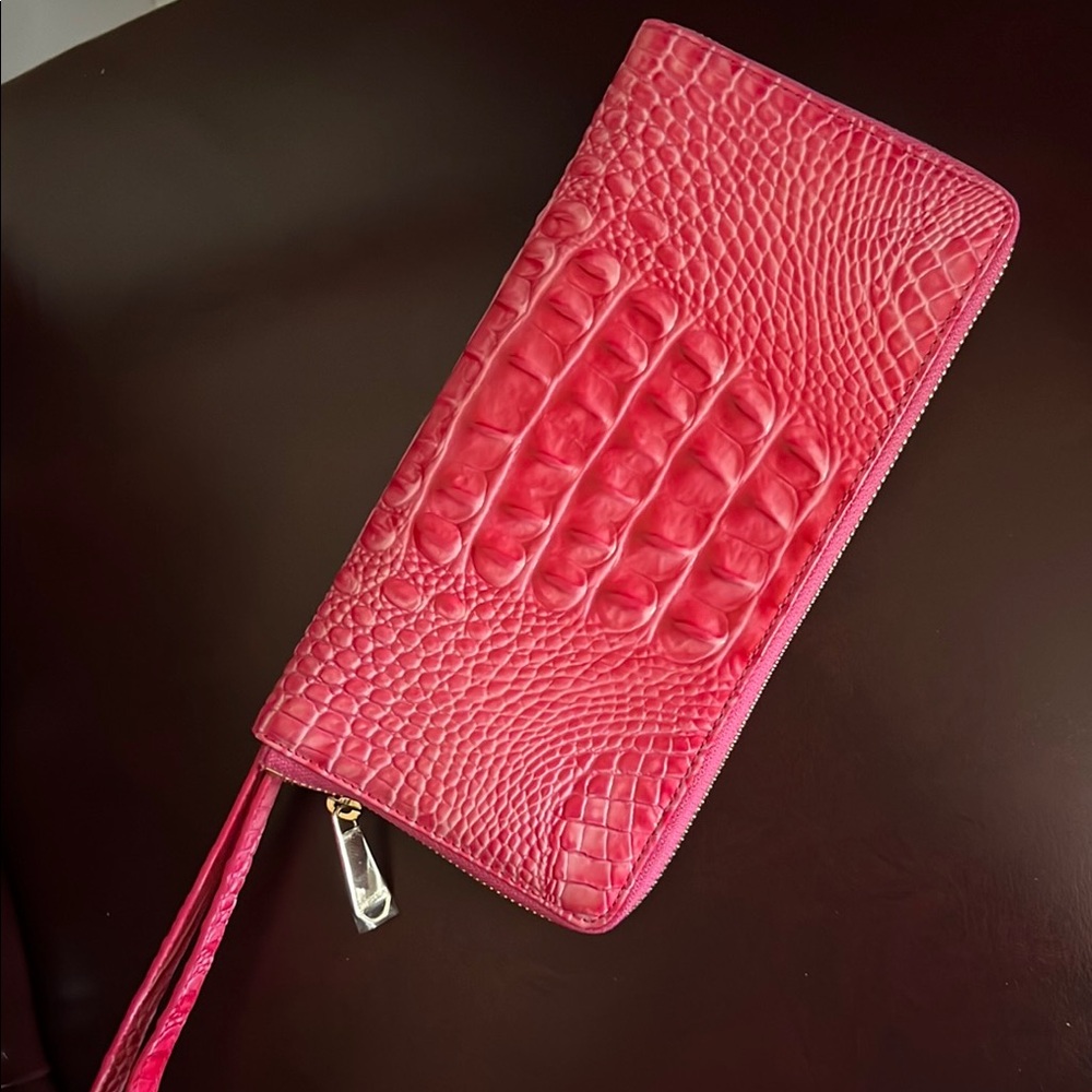 Brahmin Pink Cosmo clutch wristlet